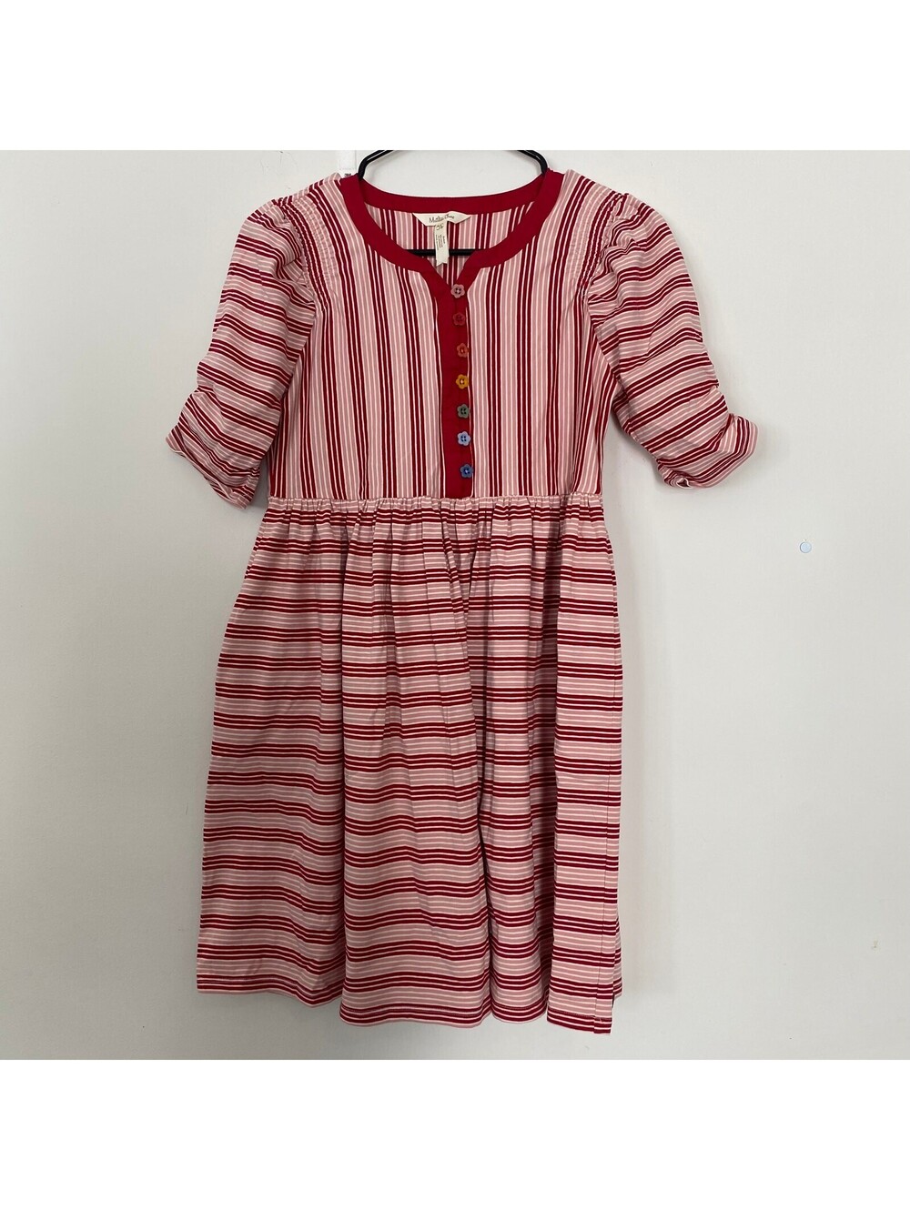 Matilda Jane Striped Dress Colorful Button Detail Red Girls 14
